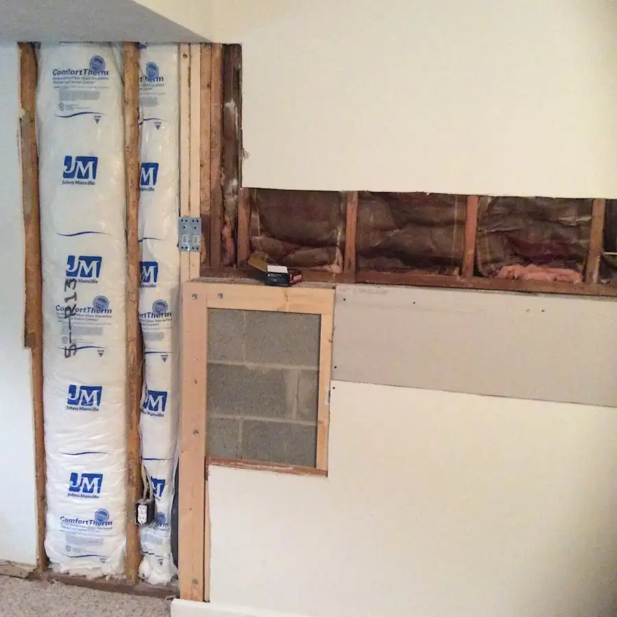 Wall insulation replacement during Contents Cleaning & Restoration in Ashwaubenon